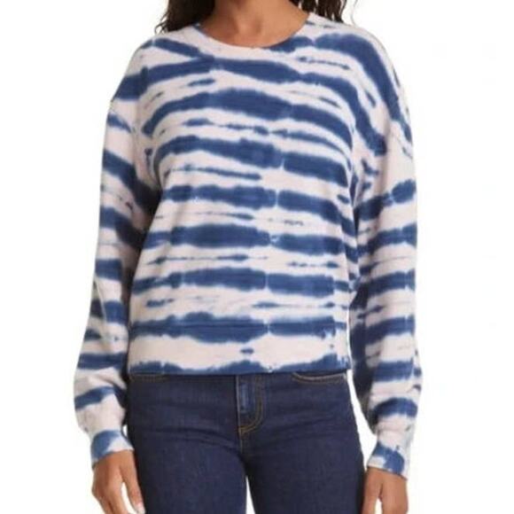 Rails Ramona Striped Indigo Tie Dye Sweater Women's Size XL New With Tags - Picture 1 of 10